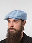 Кепка STETSON арт. 6872101 HATTERAS SILK/LINEN/VIRGIN WOOL (голубой)